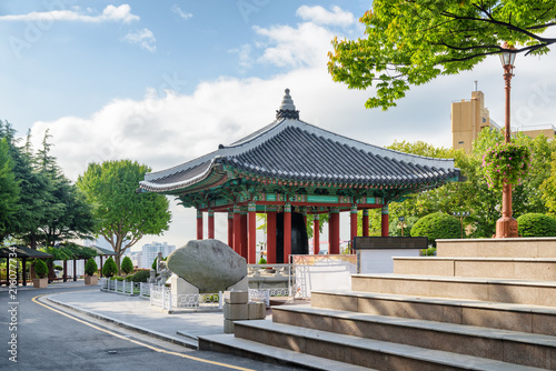 Beautiful bell pavilion at Yongdusan Park, Busan, South Korea