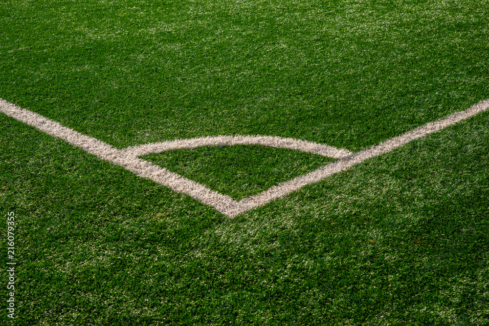 Corner kick line on the field