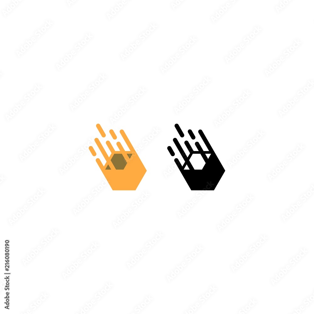 Box drop logo vector Box drop logo vector