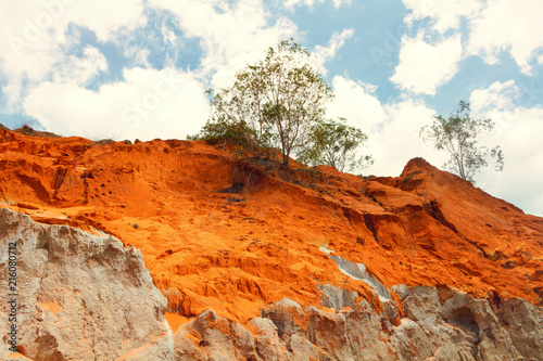 Fairy Stream (Suoi Tien) / Fairy Stream (Suoi Tien) Geological Attraction With Red And White Sandstone At Mui Ne Vietnam. photo