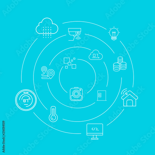 internet of things and smart home concept background