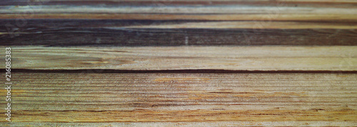 Wooden surface for design. Horizontal elongated, in perspective.