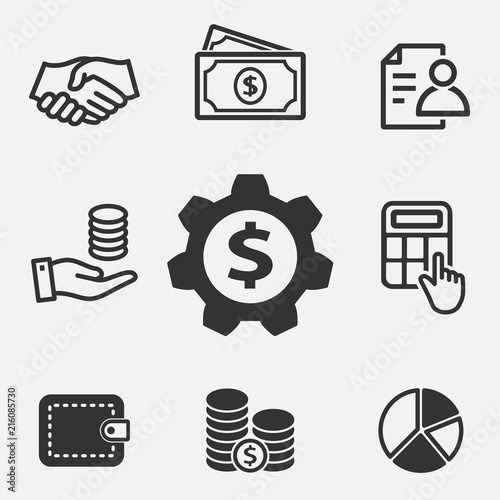 Vector investments money icon.
