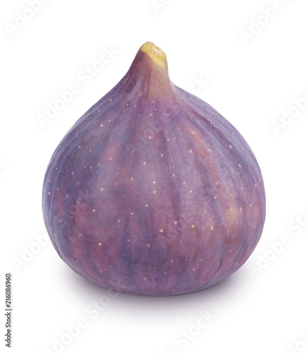 Ripe whole fig isolated on a white.