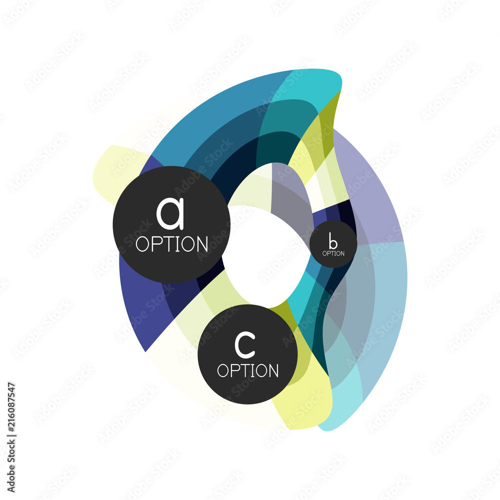 Abstract colorful geometric option infographics design template with sample abc options. Abstract background for business presentation or information banner Abstract colorful geometric option infographics design template with sample abc options. Abstract background for business presentation or information banner