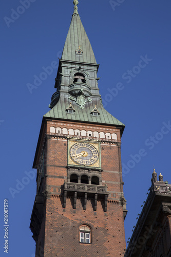 Canvas Print Tower of City Hall; Copenhagen