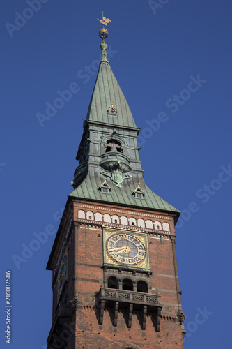 Canvas Print Tower of City Hall; Copenhagen