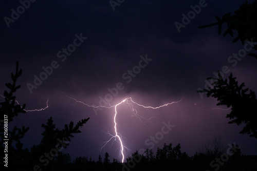 Lightning strike background.