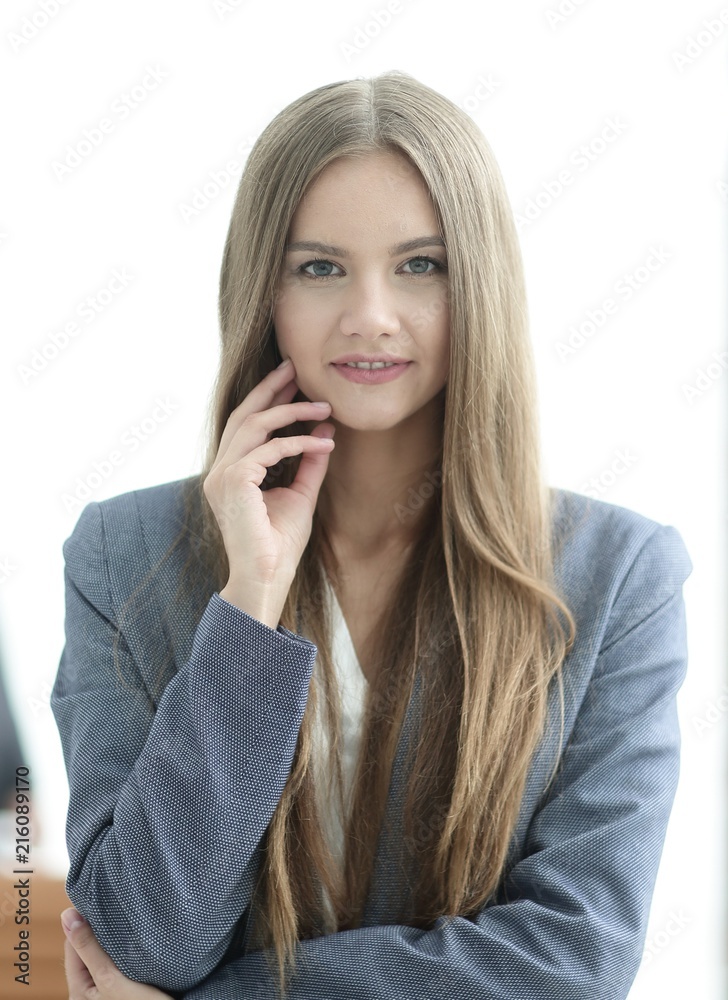 successful business woman on blurred background office successful business woman on blurred background office