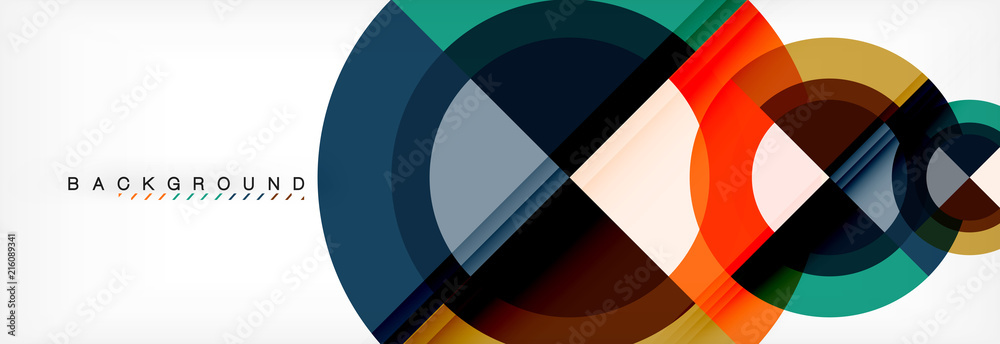 Vector circular geometric abstract background Vector circular geometric abstract background