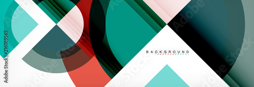 Vector circular geometric abstract background