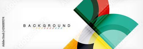Vector circular geometric abstract background