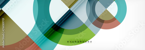 Vector circular geometric abstract background