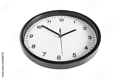 Simple classic black and white round wall clock