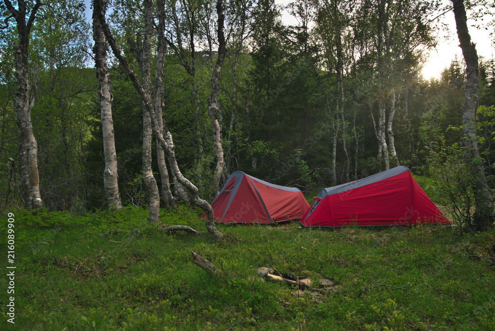 Wildcamping in great outdoors of Norway