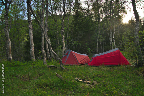Wildcamping in great outdoors of Norway