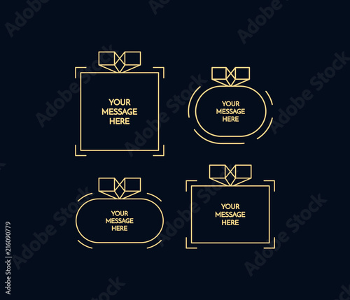 Decorative line art element. Design for marketing and business presentation. Vector illustration.