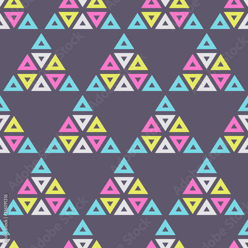 Abstract seamless pattern of triangles.