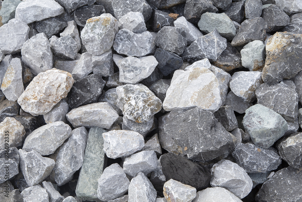 Crushed stone construction materials.Crushed stone texture background..