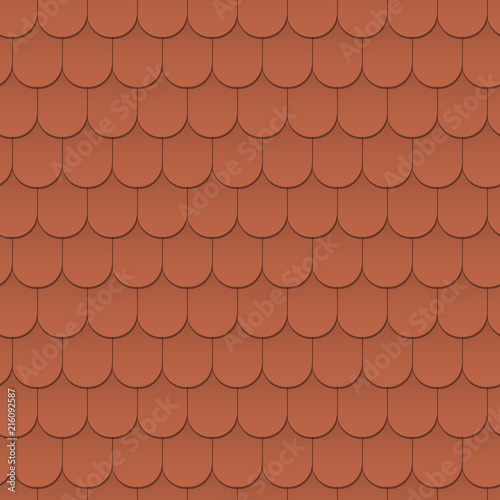 Seamless pattern tile background. Roof surface. Vector illustration