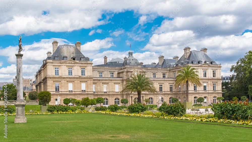Paris, the Senat in the Luxembourg garden, french institution, beautiful building

