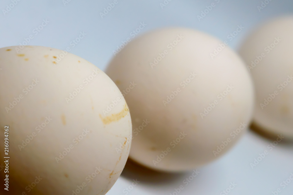 Three eggs isolated over a white background. Three eggs isolated over a white background.