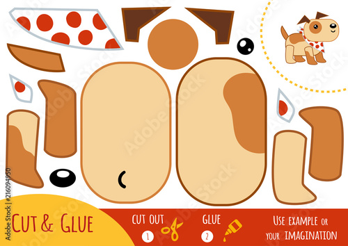 Education paper game for children, Dog