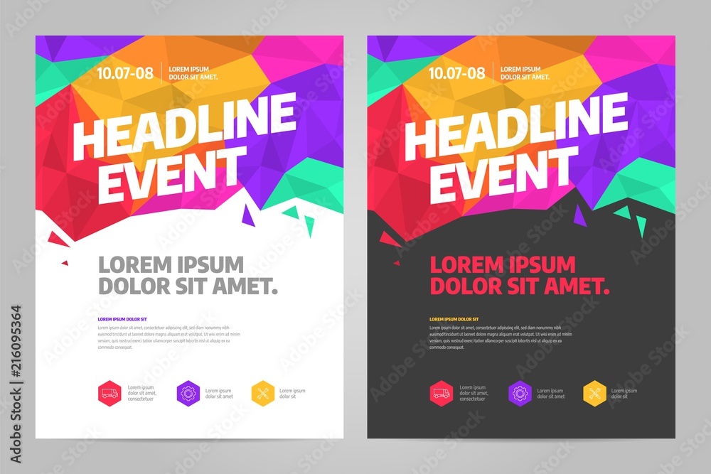 Vector layout design template for event. Eps10 vector. Vector layout design template for event. Eps10 vector.
