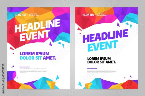 Vector layout design template for event. Eps10 vector.
