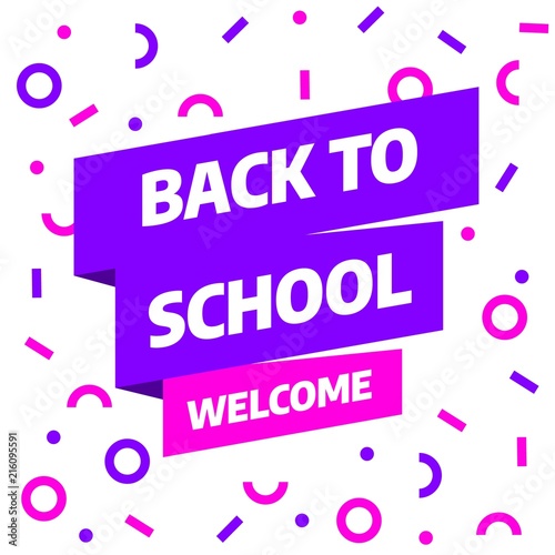 Back to school Sale banner template design, Big sale special offer. Vector illustration.