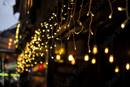 lights in front of the store