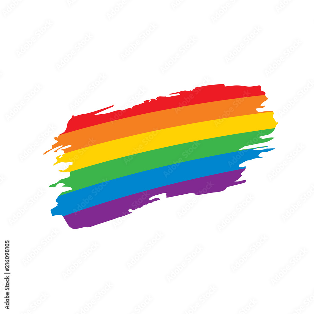 Obraz premium Grunge rainbow flag