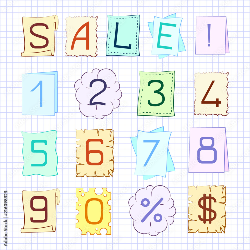 Vector ABC set on the various funny backgrounds Vector ABC set on the various funny backgrounds