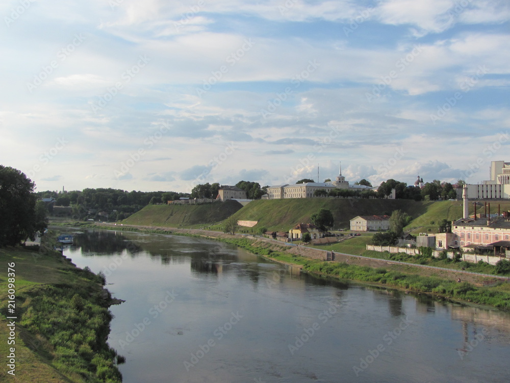 View of Grodno on the other side of the river