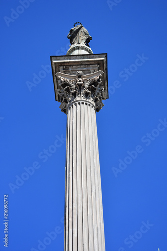 Rome, view of the column of the fountain of Santa Maria Maggiore, in front of the Basilica.