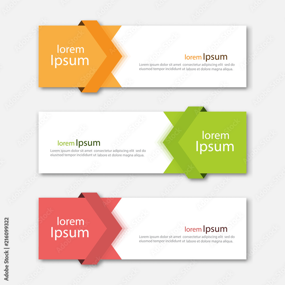 Set of abstract design banner template. Set of abstract design banner template.