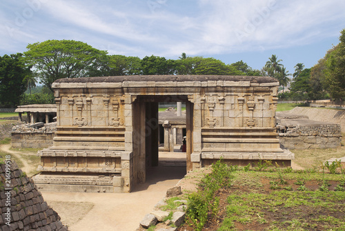 Entrance to the underground Shiva Temple  Hampi  Karnataka.