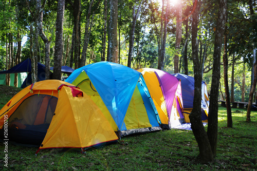 colorful tents for camping © lamaip