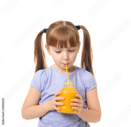 Cute little girl with citru...