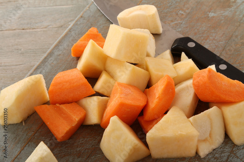 preparing fresh carrots