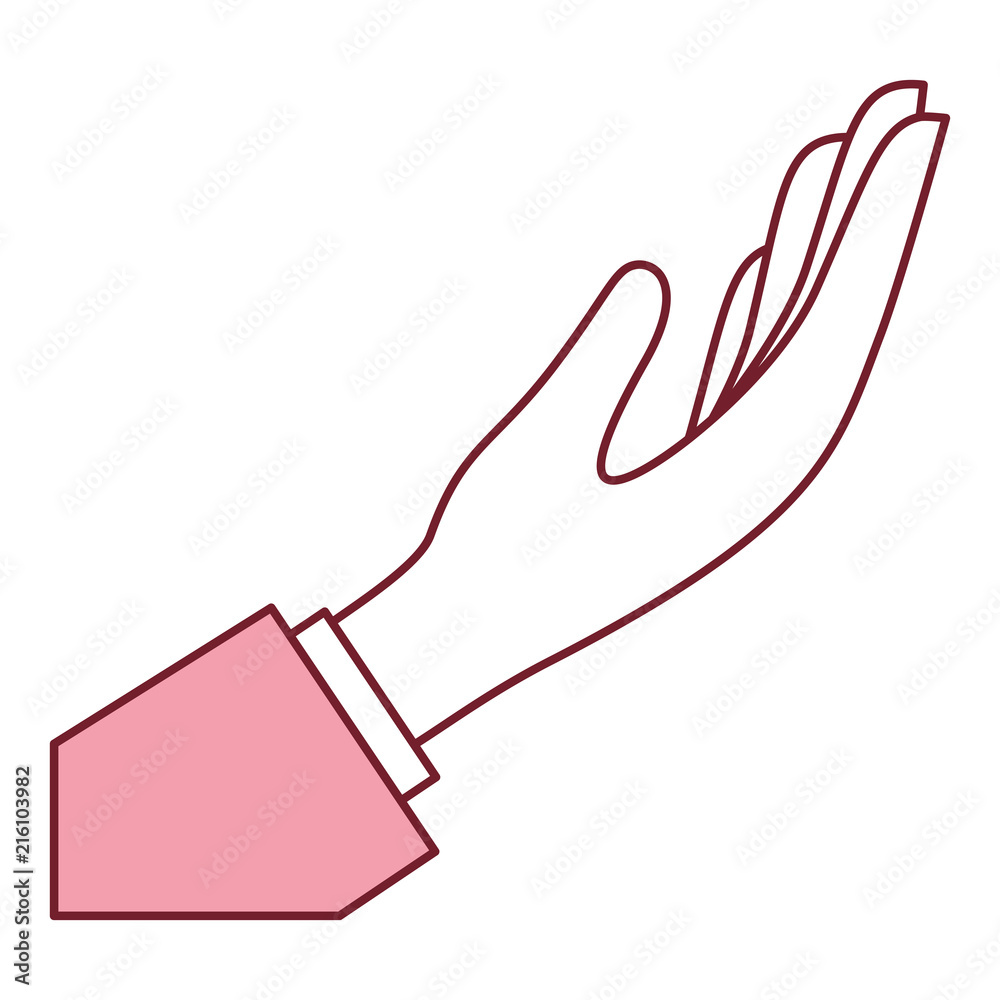 Hand asking isolated icon vector illustration design Hand asking isolated icon vector illustration design