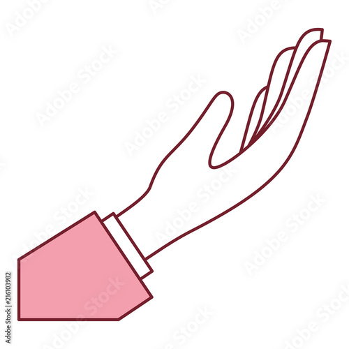 Hand asking isolated icon vector illustration design