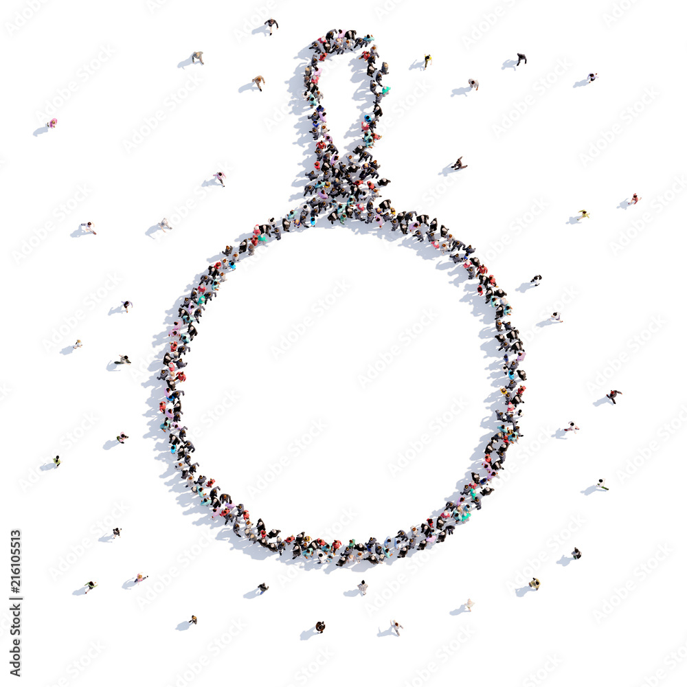 A lot of people form Christmas tree toy, children's drawing . 3d rendering. A lot of people form Christmas tree toy, children's drawing . 3d rendering.
