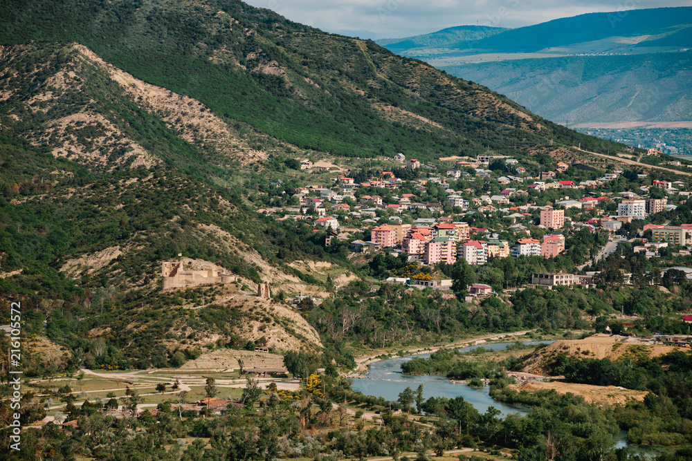 View at Mtskheta town near Kutaisi in Georgia
