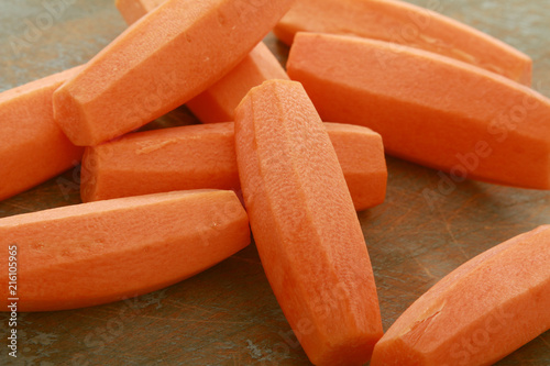 preparing fresh carrots