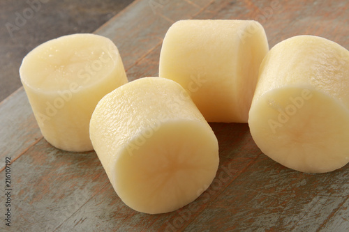preparing fresh potatoes