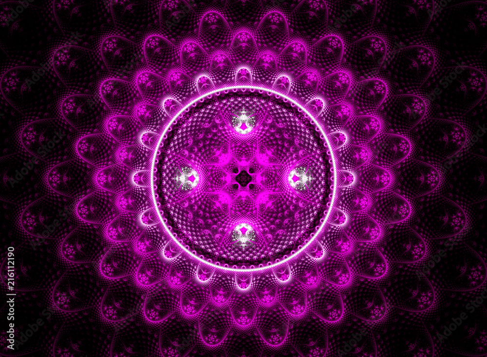 Obraz premium Abstract fractal patterns and shapes. Fractal texture. The colors in the series, Fancy paint. Background consists of fractal color texture.