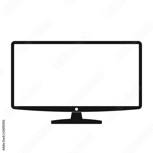 Modern tv icon, TFT LED wide screen smart tv icon. Monitor icon, 