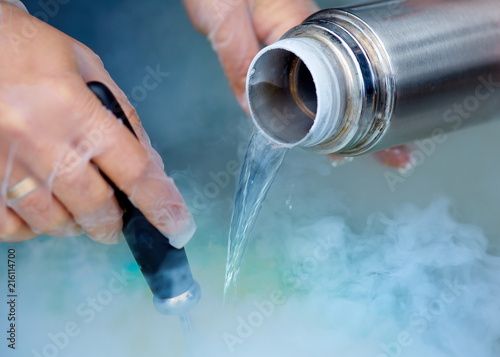 liquid nitrogen thermos photo
