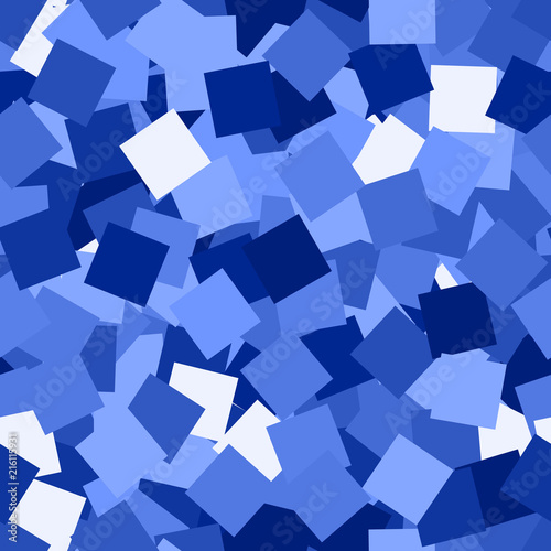 Fototapeta Naklejka Na Ścianę i Meble -  Glitter seamless texture. Admirable blue particles. Endless pattern made of sparkling squares. Vibra